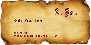 Kuh Zsombor névjegykártya